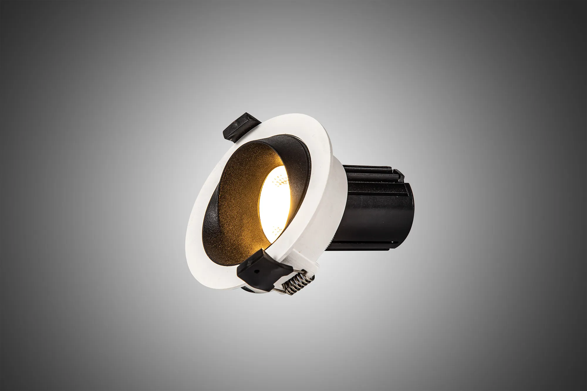 Bonia 10 Dimmable Tridonic 10W 631lm 2700K 36°, White/Black 27° Angled Round Downlight , NO DRIVER REQUIRED, 5yrs Warranty DM201134  Dlux Bonia 10